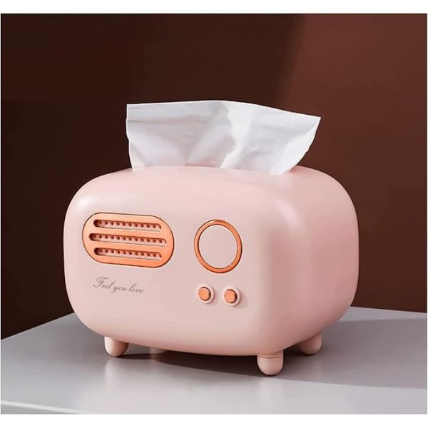 Vintage Retro Tissue Box Holder for Home Kitchen Dining Table  | Pink | Pack of 01