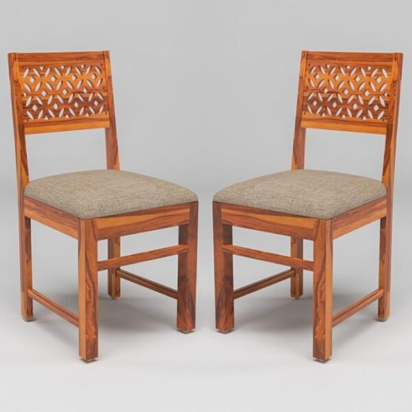 Sheesham Wooden 2 Dining Chair Set for Living Room